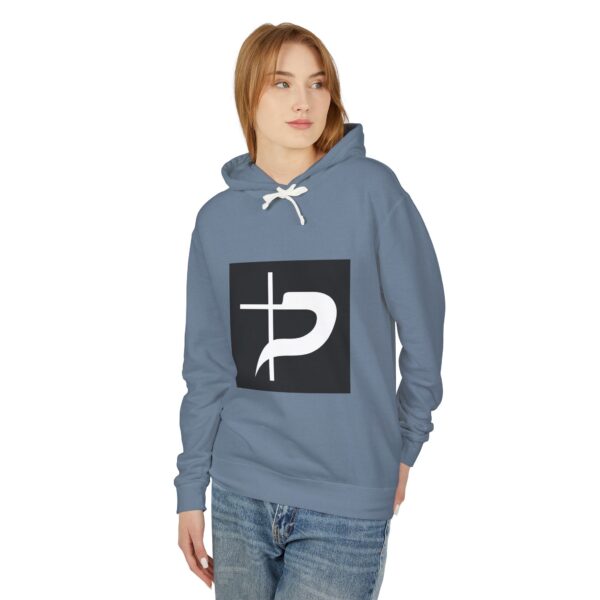 Christian Symbol Hoodie – Minimal Cross & P Monogram Pullover