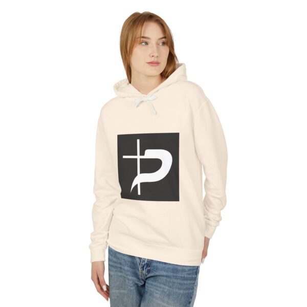 Christian Symbol Hoodie – Minimal Cross & P Monogram Pullover