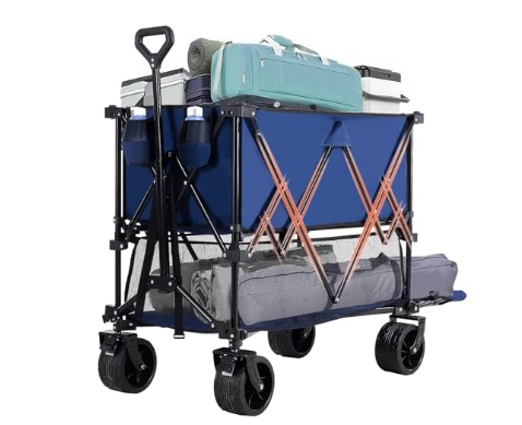 Double-decker Truck With Brakes, 440-pound Large-capacity Truck Trolley Folding Truck